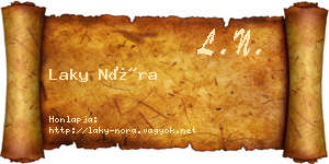 Laky Nóra névjegykártya