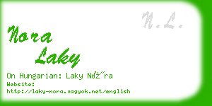 nora laky business card
